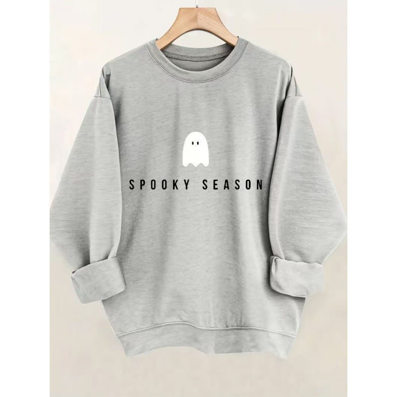 Unisex lässiges Halloween Sweatshirt mit Gespenst-Print und Oversize-Schnitt Shop Nory