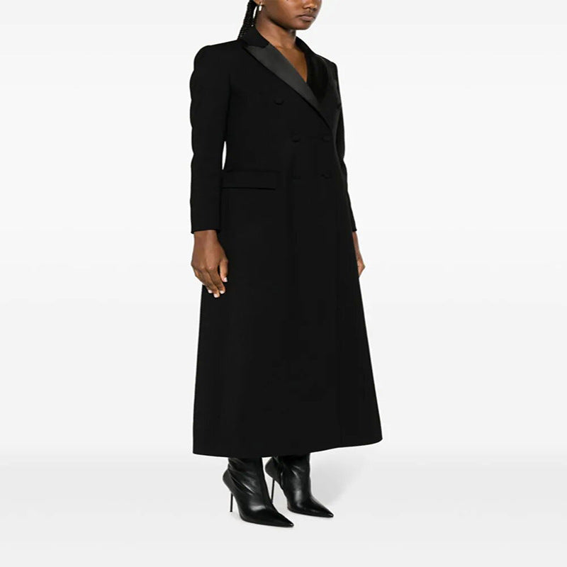 Damen Maxiblazer-Mantel im Smokingschnitt mit schmaler Silhouette Shop Nory