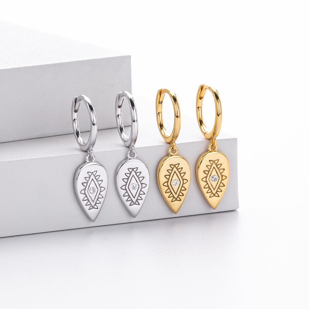 Damen Ohrhänger mit luxuriösem Tropfenmotiv aus 925 Sterling Silber Shop Nory