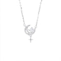 Damen Halskette mit elegantem Mond- und Sternenanhänger Shop Nory