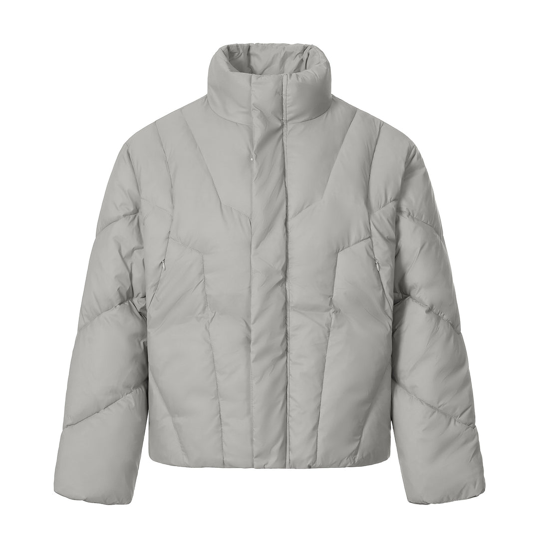 Unisex Kurze gesteppte Isolationsjacke mit wärmendem Funnelkragen Shop Nory