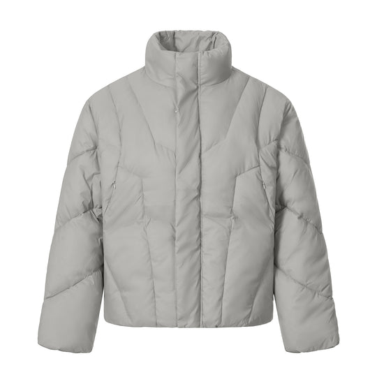 Unisex Kurze gesteppte Isolationsjacke mit wärmendem Funnelkragen Shop Nory