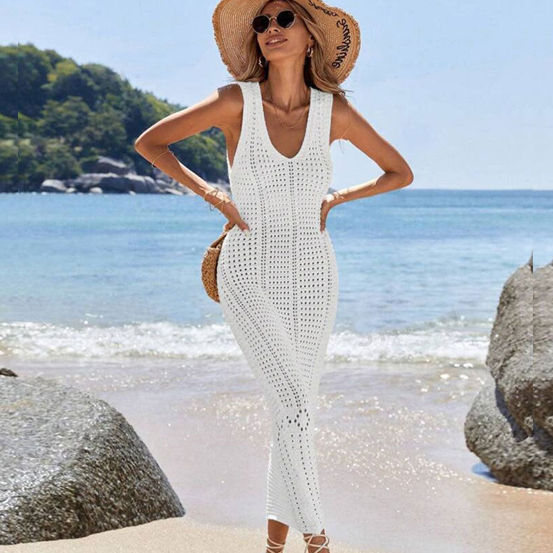 Damen gehäkeltes Sommer-Maxikleid