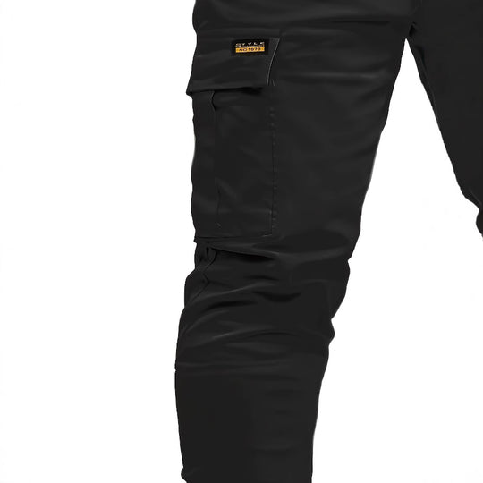 Herren Slim‑Tapered Utility‑Cargohose im Joggerstil mit Klapp- und Reißverschlusstaschen Shop Nory