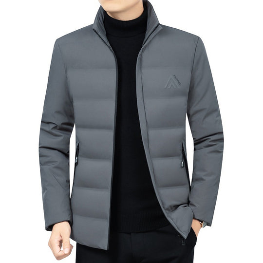 Herren Leicht wattierte City-Steppjacke mit Stehkragen und Reißverschlusstaschen Shop Nory
