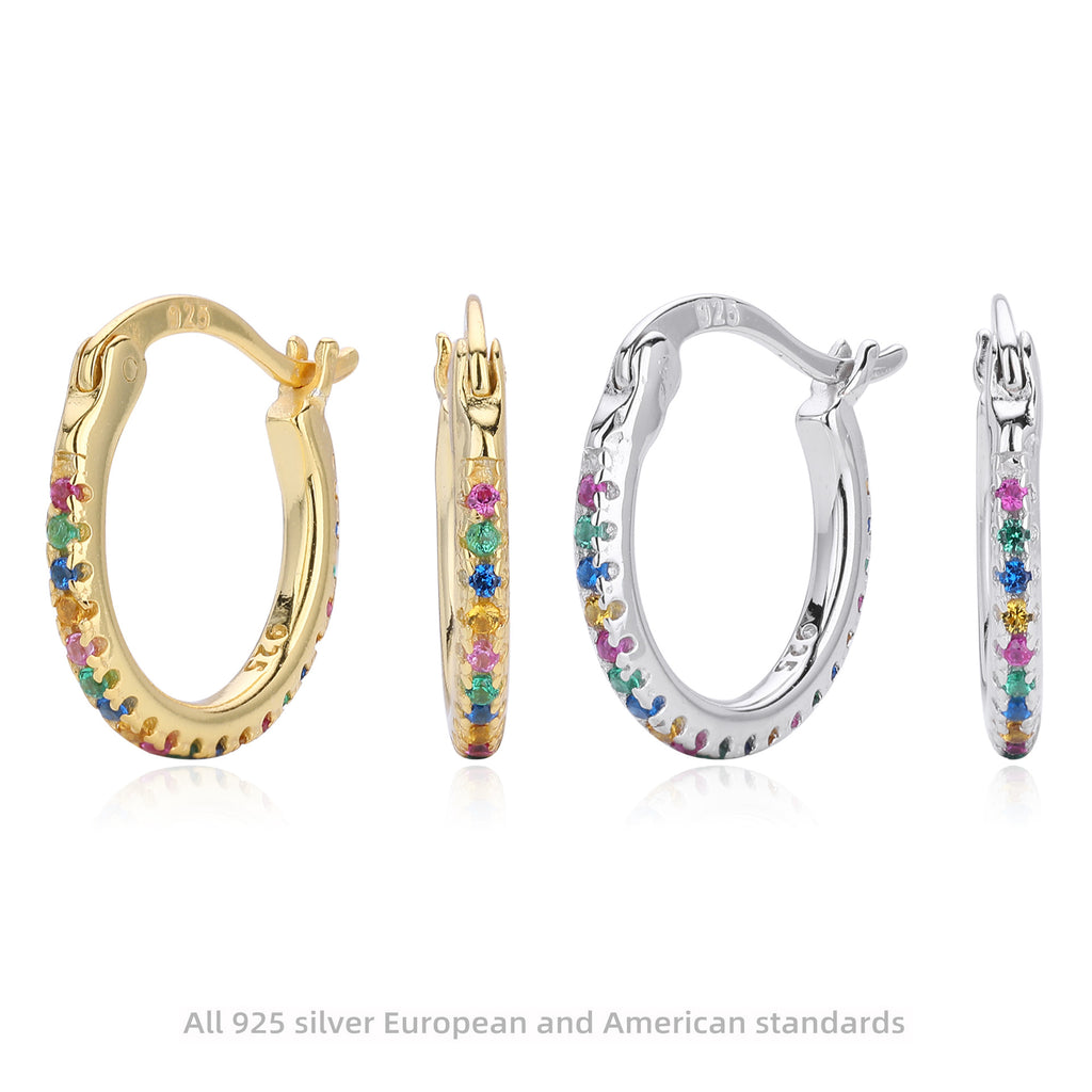 Damen Ohrstecker mit bunten Zirkonia Shop Nory