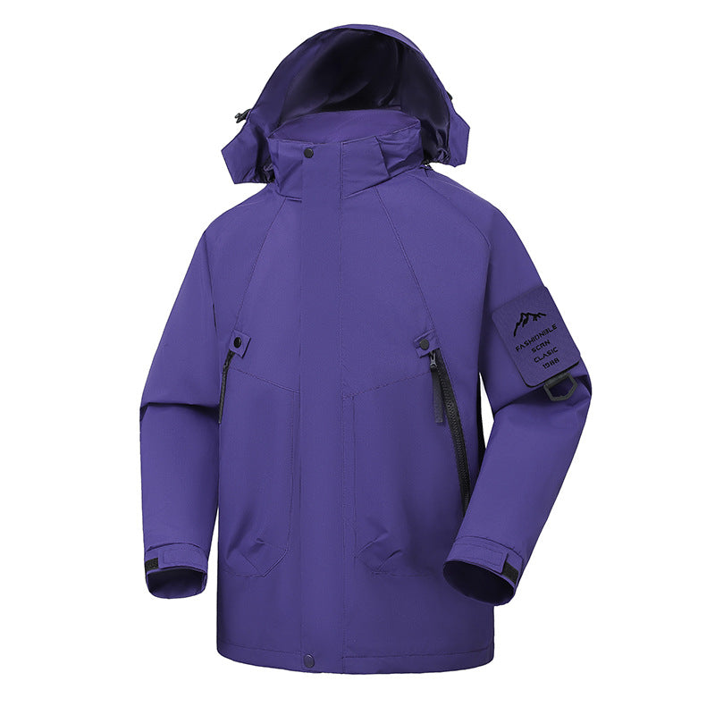 Herren Wasserdichte Softshell-Outdoorjacke mit verstellbarer Kapuze und versiegelten Nähten Shop Nory