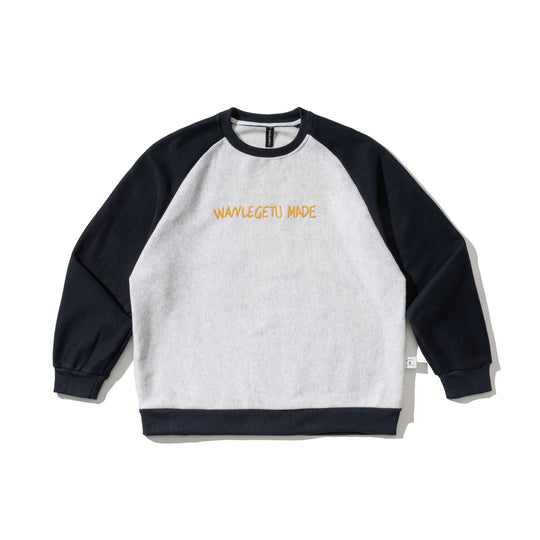 Herren Raglan-Sweatshirt mit gesticktem Logo und Kontrastärmeln aus leichtem Frottee Shop Nory