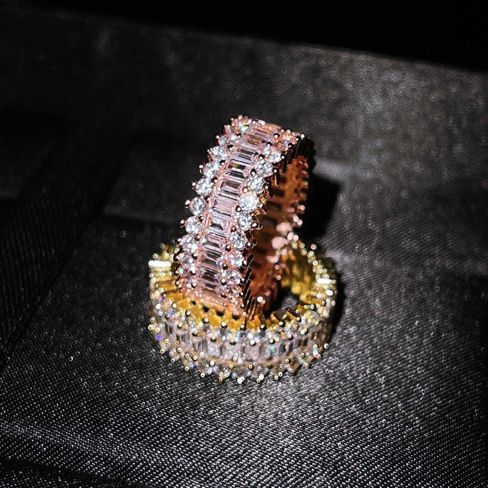 Damen Glänzender Ring mit Kristallen Shop Nory