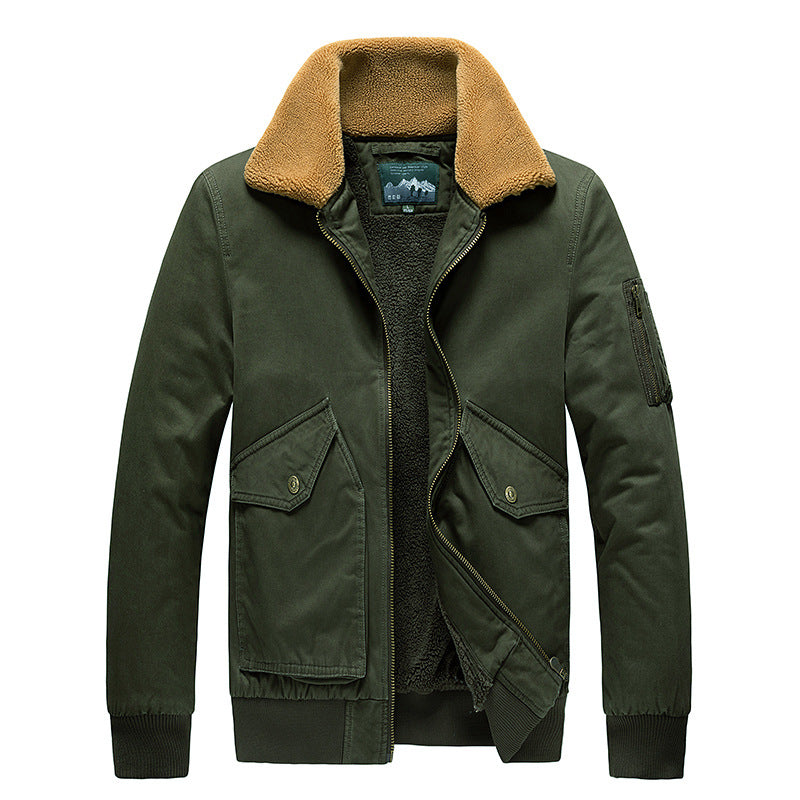 Herren Thermo-Bomberjacke im Aviator-Stil mit Teddyfutter und aufgesetzten Klappentaschen Shop Nory