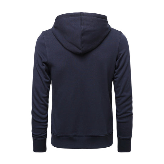 Herren nan schmal geschnittener Zip-Hoodie mit Metall-Reißverschluss, doppellagiger Kapuze und Kängurutasche Shop Nory