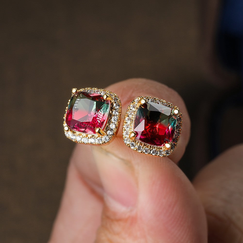Damen Ring mit funkelnden pinken Kristallen und Zirkonia Shop Nory
