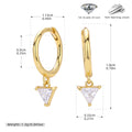 Damen Ohrhänger mit elegantem Dreiecks-Zirkonanhänger aus 925 Sterling Silber Shop Nory