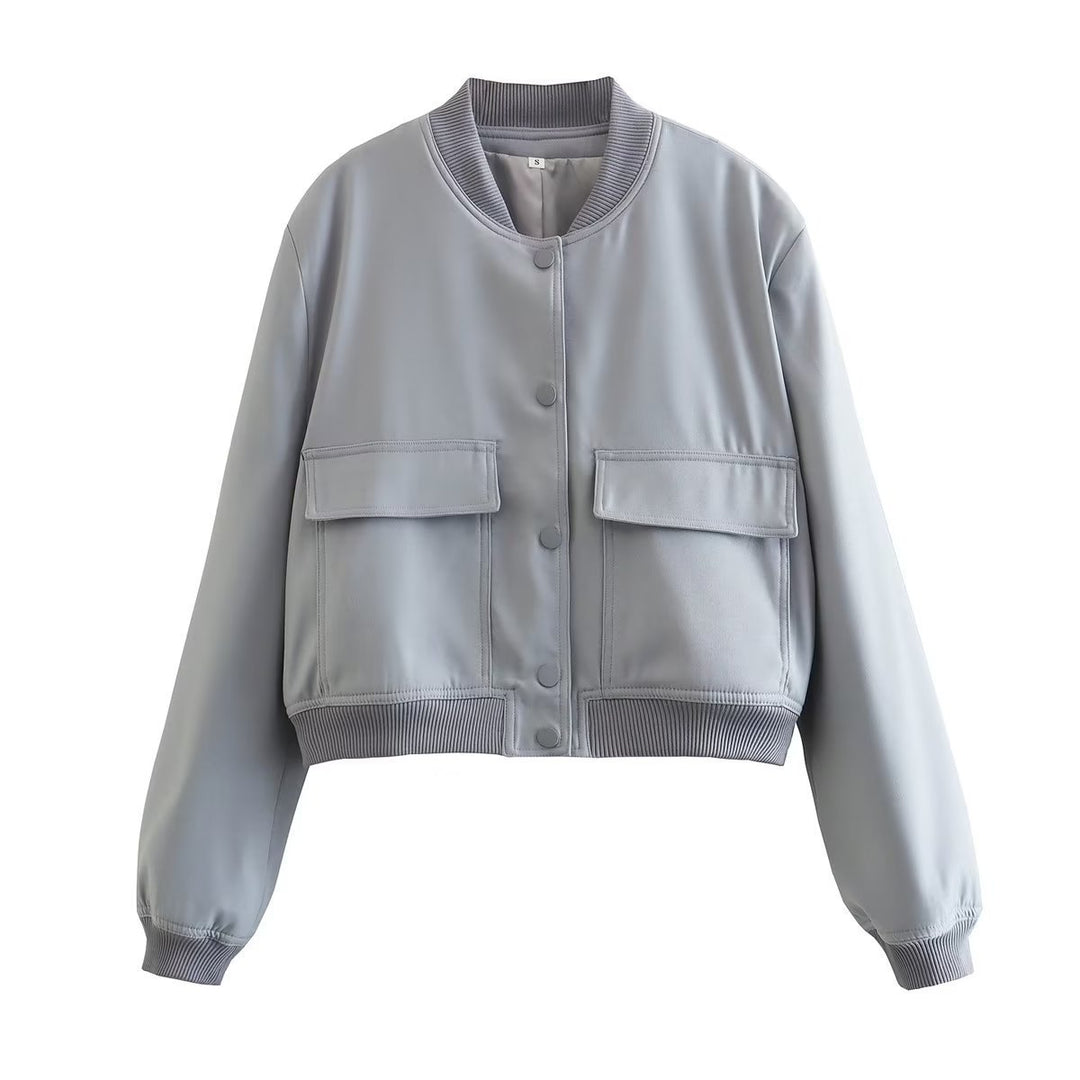 Damen Kurzblouson im Utility‑Stil mit Klappentaschen und Rippbündchen Shop Nory