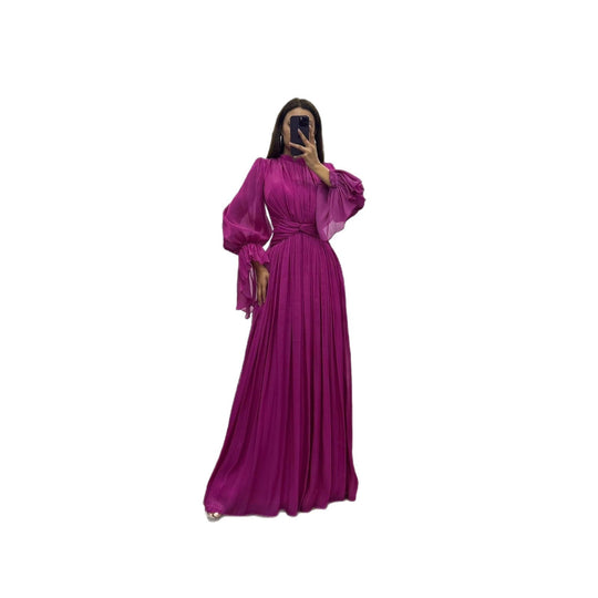 Damen Maxikleid mit figurschmeichelndem Schnitt und eleganter Raffung