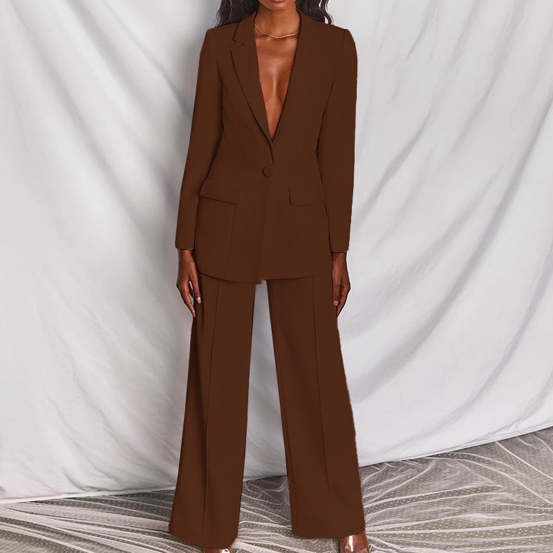 Damen Eleganter Anzug mit übergroßem Schnitt und modischen Akzenten