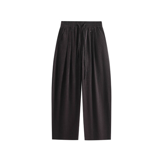 Damen Weite Palazzo-Hose mit elastischem Bund, Tunnelzug und Seitentaschen Shop Nory