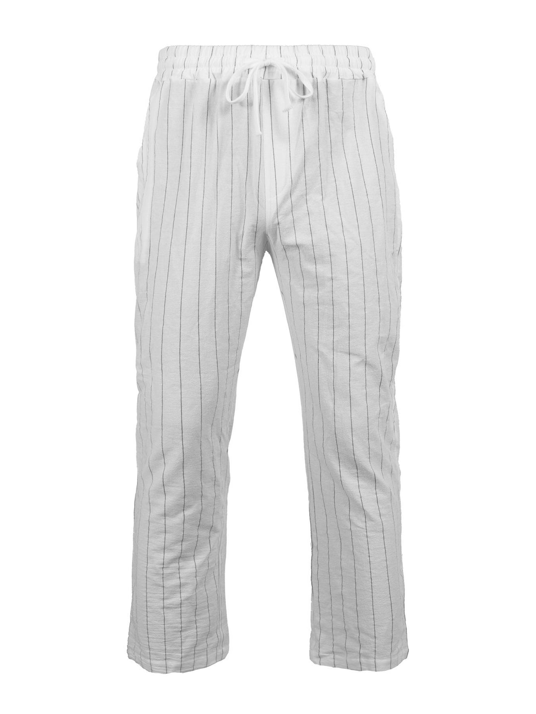 Herren Entspannte Pinstripe-Freizeithose mit elastischem Bund und Kordel Shop Nory