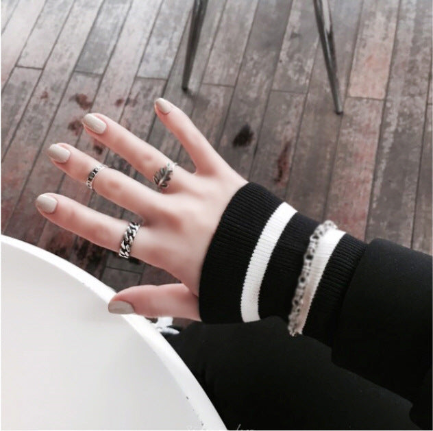 Damen Minimalistischer Edelstahlring Shop Nory