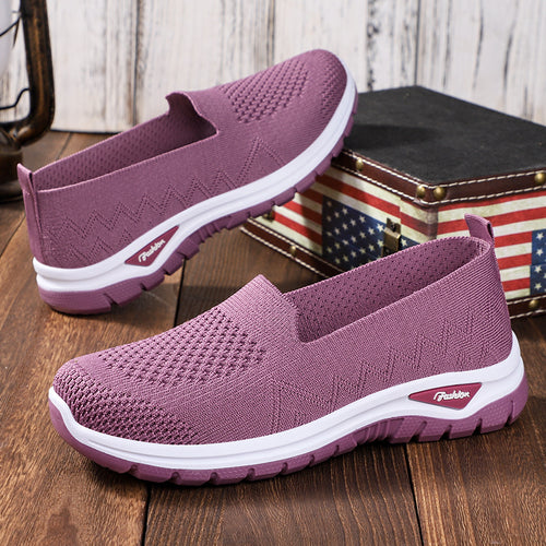 Damen nan nahtloser Strick-Slip-On mit gepolstertem Memory-Fußbett und flexibler Profillaufsohle Shop Nory