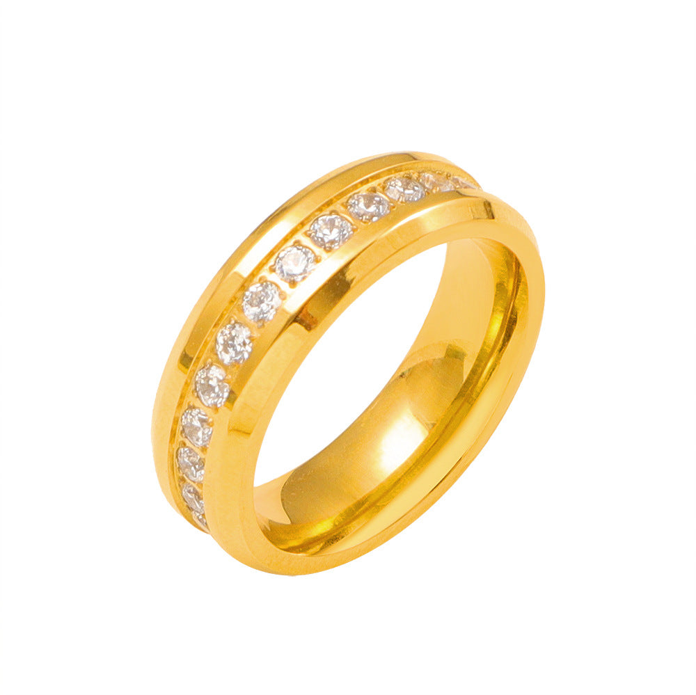 Damen eleganter Ring mit funkelndem Kristallbesatz Shop Nory