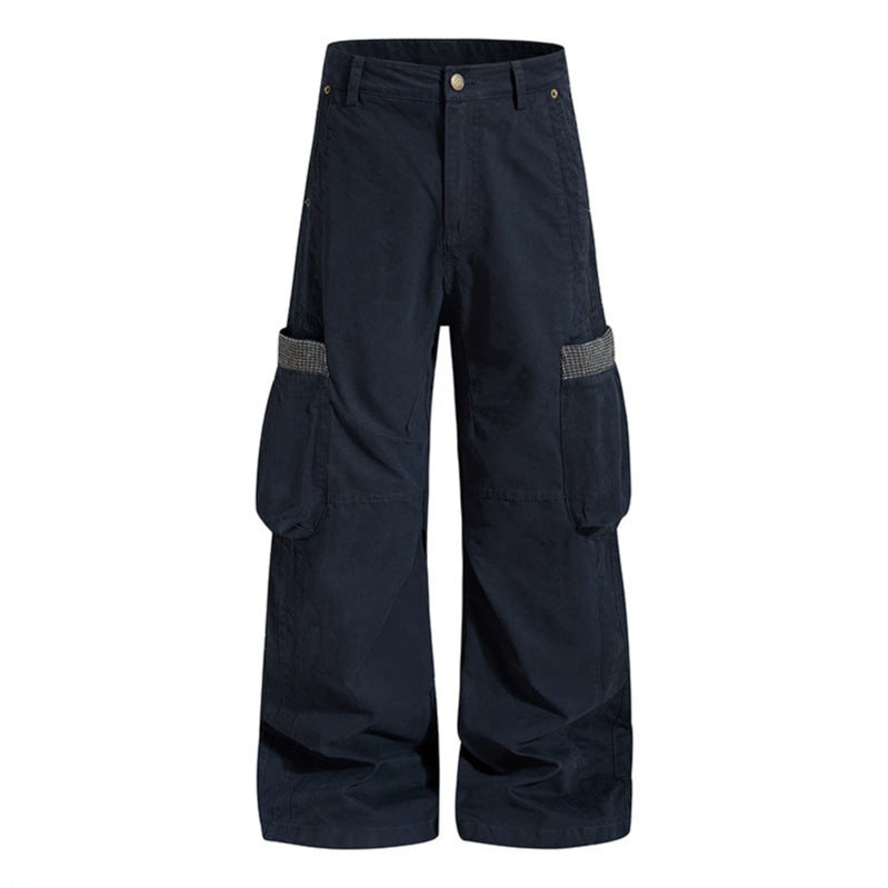 Damen Weite High‑Waist Cargo‑Culotte mit großen Beuteltaschen und Karobündchen Shop Nory
