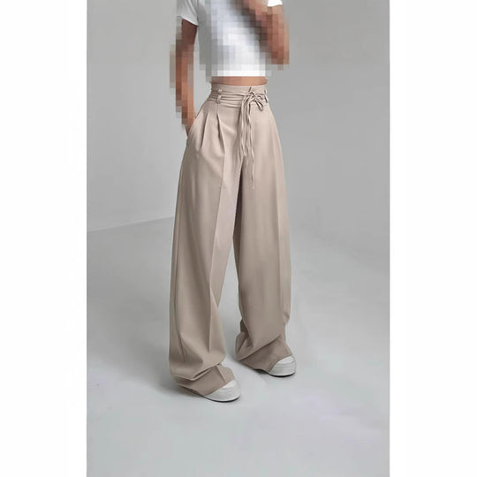 Damen Weite Hochbund-Hose mit raffinierter Drapierung