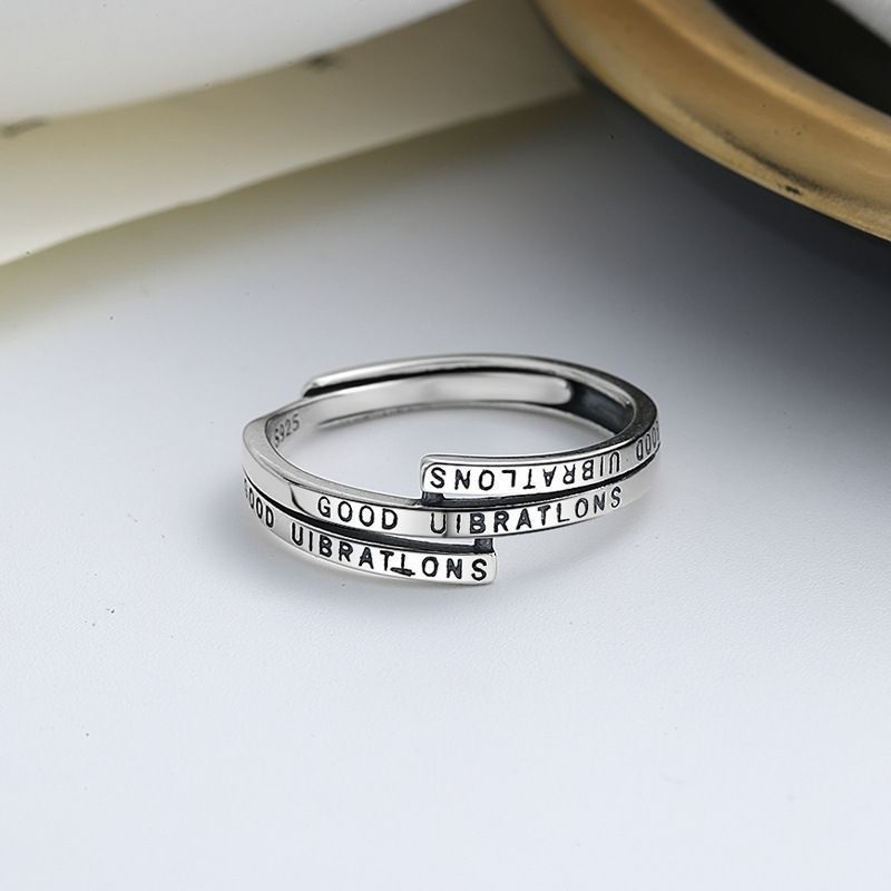 Damen Offener Ring mit motivierender Gravur Shop Nory