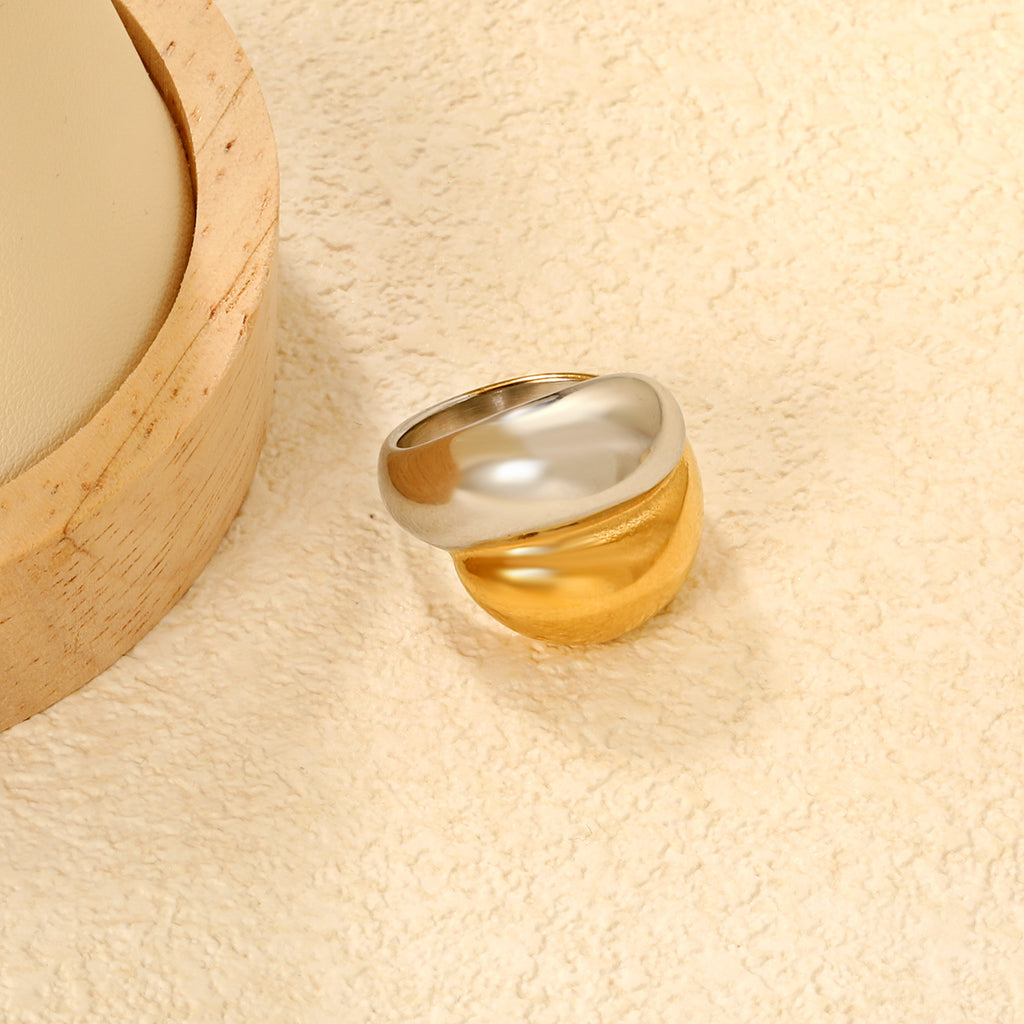 Damen Ring mit modernem, geschwungenem Knoten-Design Shop Nory