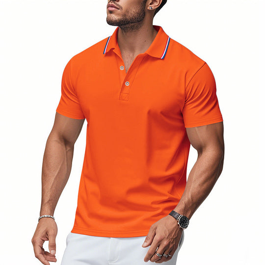 Herren Poloshirt mit modernem Kragen und feuchtigkeitsregulierender Technologie