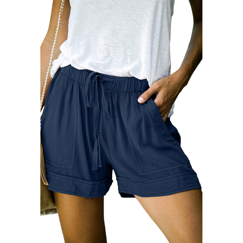 Damen Bequeme Sommer-Shorts mit elastischem Bund und praktischen Taschen