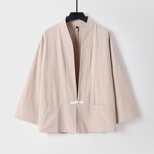 Damen Leichte Kimono-Jacke aus Baumwollmix mit lockerer Passform Shop Nory