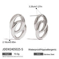 Damen Edelstahl Ohrringe mit modernem Doppelring-Design Shop Nory