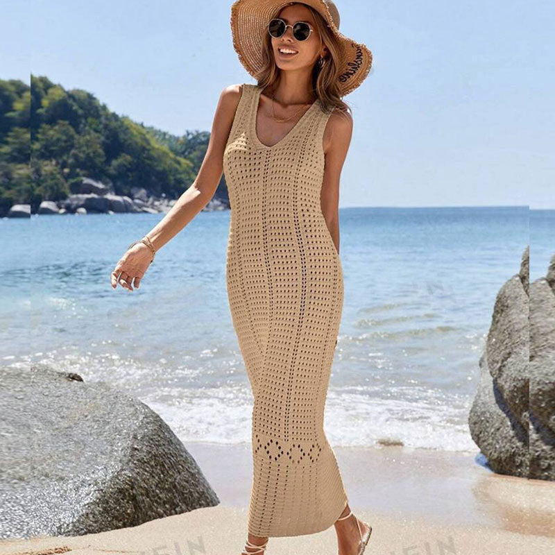Damen gehäkeltes Sommer-Maxikleid