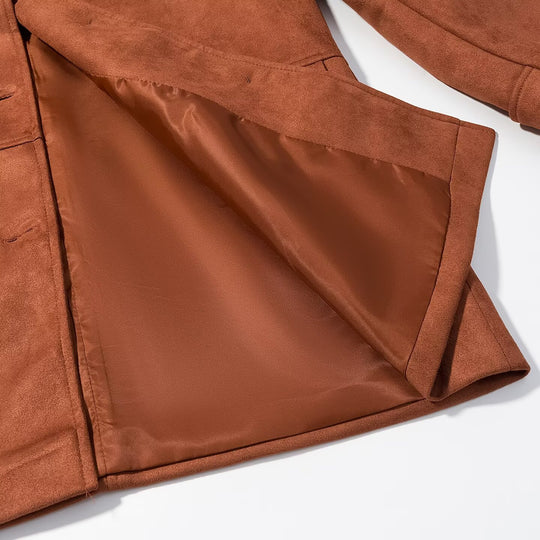 Damen Midilanger Veloursoptik-Mantel Shop Nory