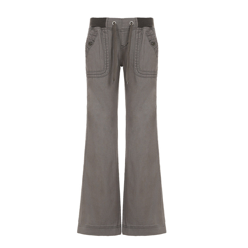 Damen nan Highwaist Schlaghose mit weitem Bein, hohem Bund und Gürtelschlaufen Shop Nory