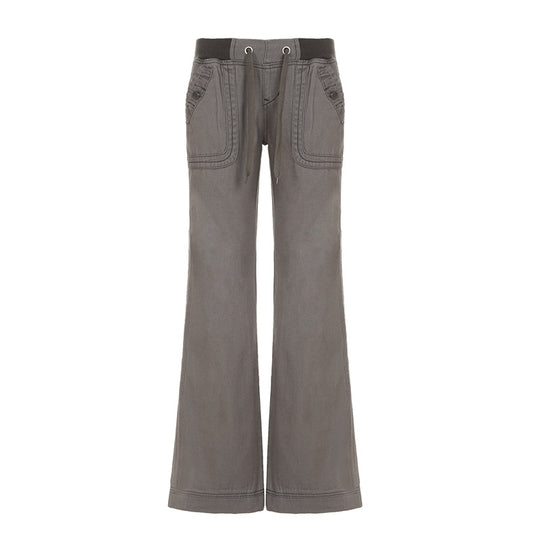 Damen nan Highwaist Schlaghose mit weitem Bein, hohem Bund und Gürtelschlaufen Shop Nory