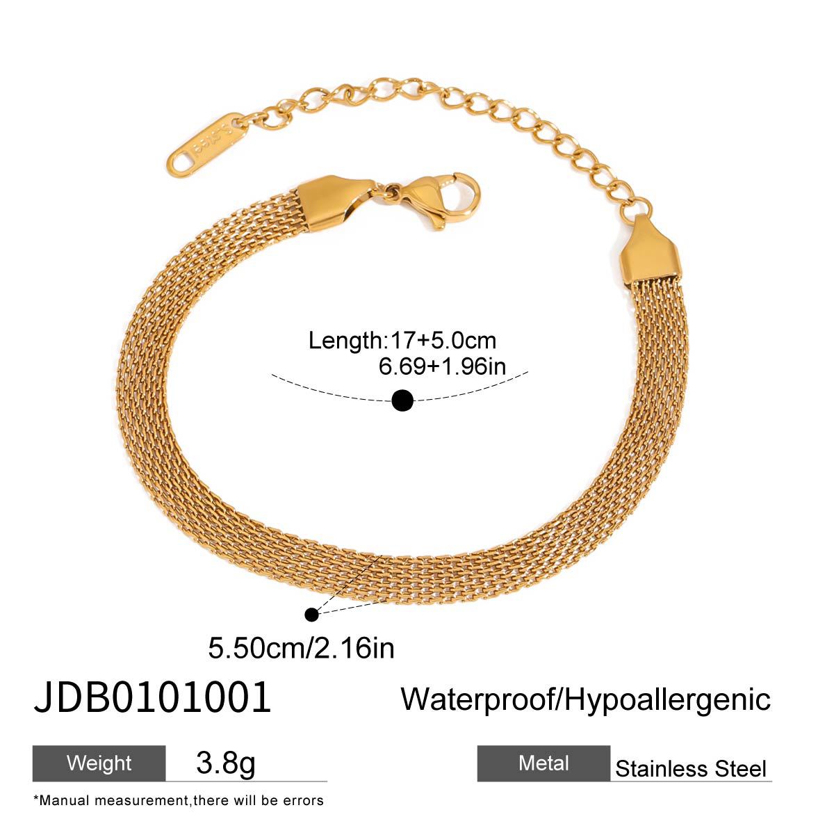 Damen Edelstahl Armband mit modernem Gewebe und hypoallergenen Eigenschaften Shop Nory