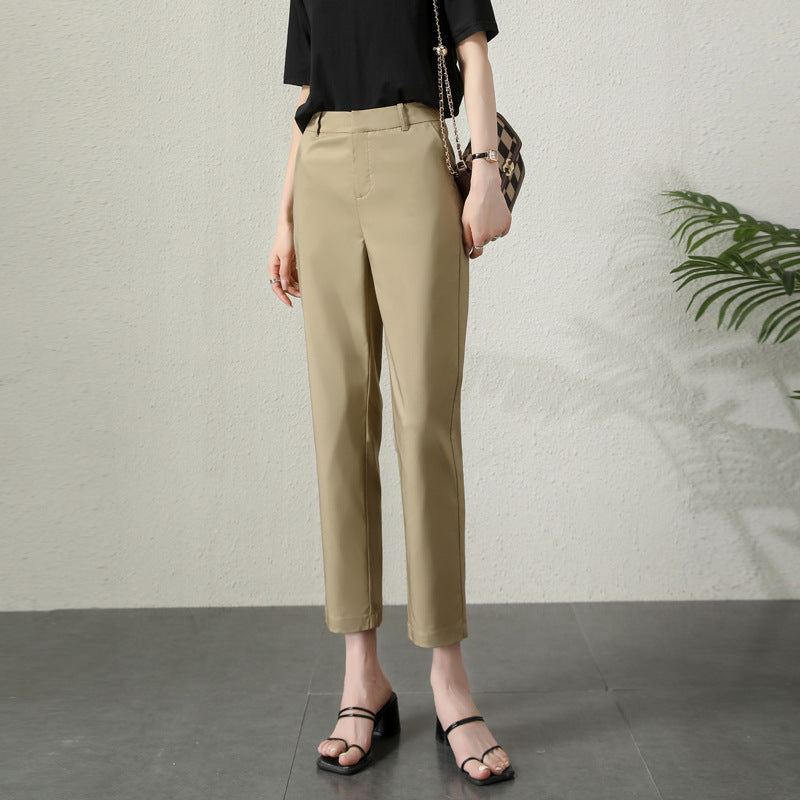 Damen elegante Chino Stoffhose