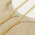 Damen verdrehte Goldseil-Kettenhalskette Shop Nory