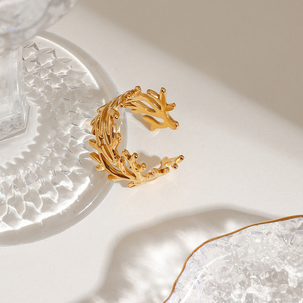 Damen Offener Ring im Korallen-Stil Shop Nory