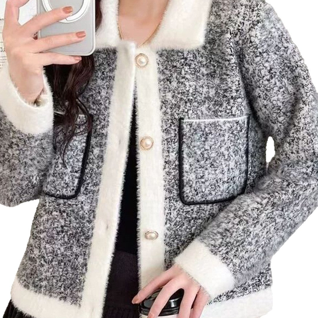 Damen Kuschelige Strickjacke mit Taschen Shop Nory