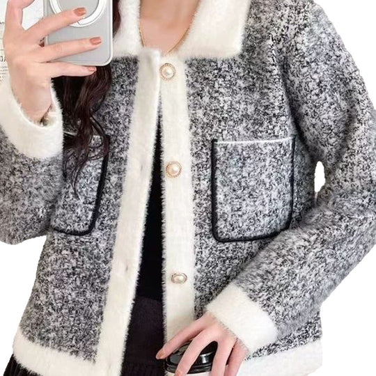 Damen Kuschelige Strickjacke mit Taschen Shop Nory