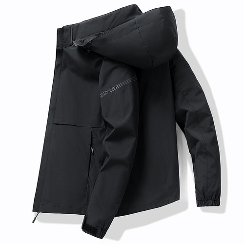 Herren Funktionale Outdoor-Jacke mit verstellbarem Kapuzendesign Shop Nory