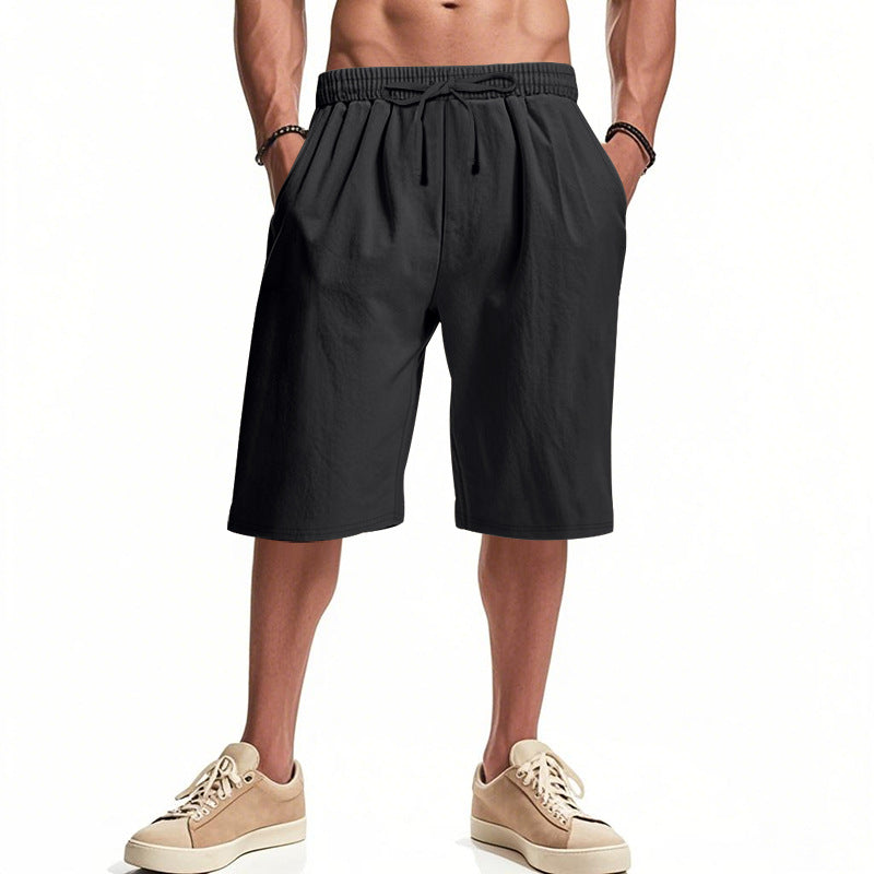 Herren bequeme Cargo-Shorts mit elastischem Bund und großzügigen Taschen