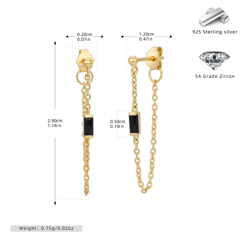 Damen Ohrringe mit luxuriösen Zirkonanhängern aus 925 Sterling Silber Shop Nory