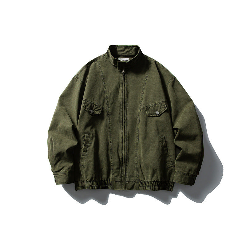 Herren Boxy-Fieldblouson mit Stehkragen, Frontreißverschluss und Pattentaschen Shop Nory