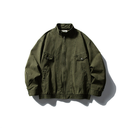 Herren Boxy-Fieldblouson mit Stehkragen, Frontreißverschluss und Pattentaschen Shop Nory
