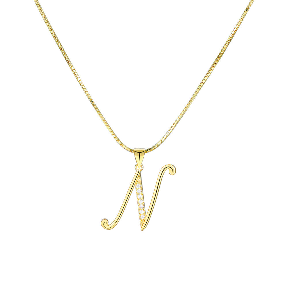 Damen Halskette mit funkelndem Y-Anhänger und eleganter Feingold-Oberfläche Shop Nory