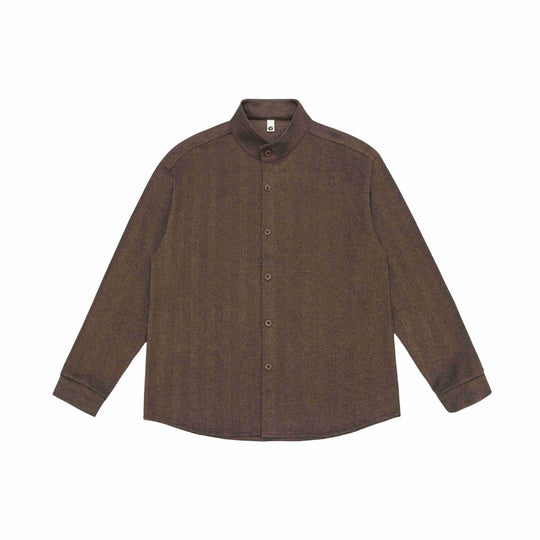 Herren Hemdjacke mit Stehkragen und Fischgrätstruktur Shop Nory